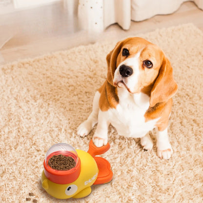 Dog food Feeder Cartoon Duck Design Pet Snack Puzzle Feeder Anti-Slip Puppy Automatic Dog Cat Food Dispenser Toy
